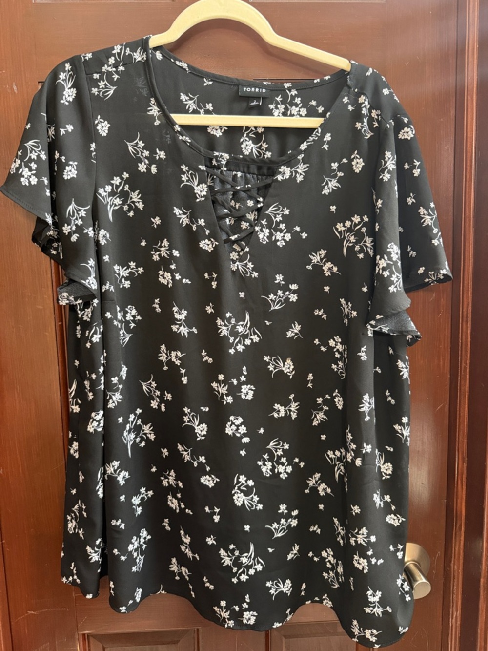 torrid Harper blouse with lattice